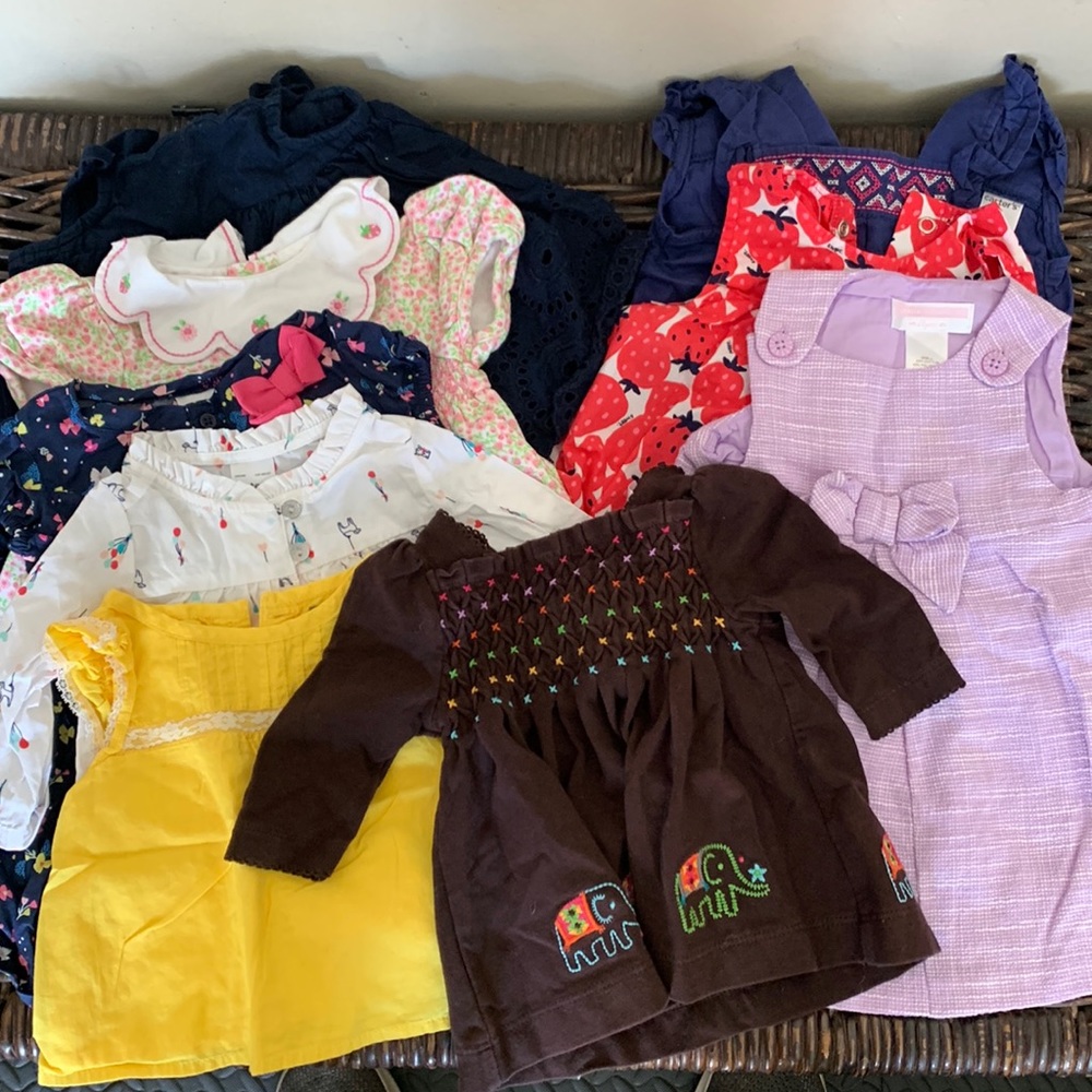 Dresses, 9-pack, 0-3 Months and 3 Month